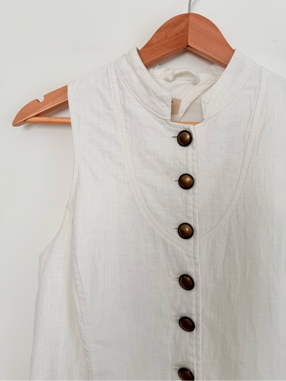 Free People Back It Up Open Back Waistcoat Vest Top - Picture 7 of 13